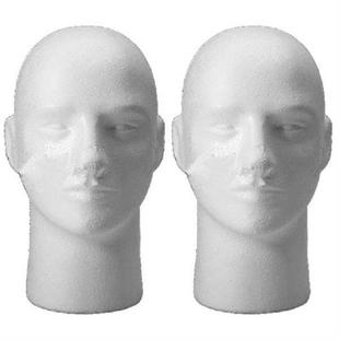 2X Male Female Foam Styrofoam Mannequin Manikin Head Stand