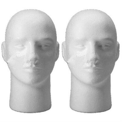 2X Male Female Foam Styrofoam Mannequin Manikin Head Stand