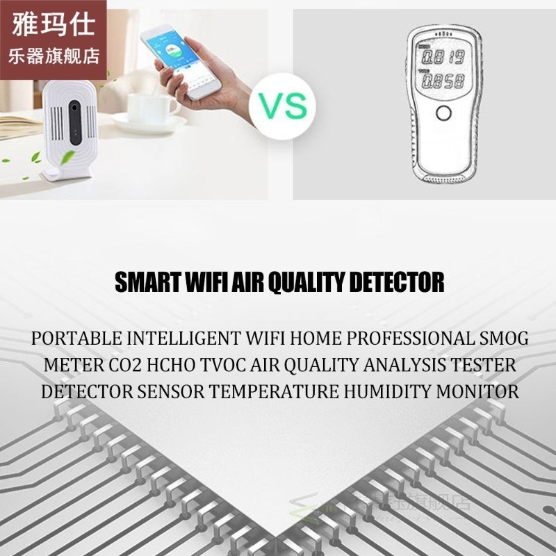 Intelligent WIFI Home Professional Smog Meter CO2 HCHO TVOC