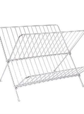 Kitchen Folding X-Shaped Drain Rack Drying Bowl And Plate