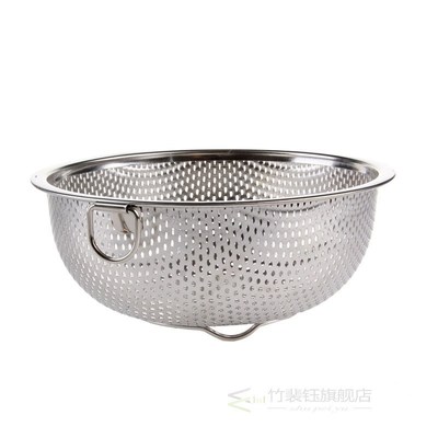 Stainless Steel Kitchen Hole Dense Mesh Sifter Colander Stra