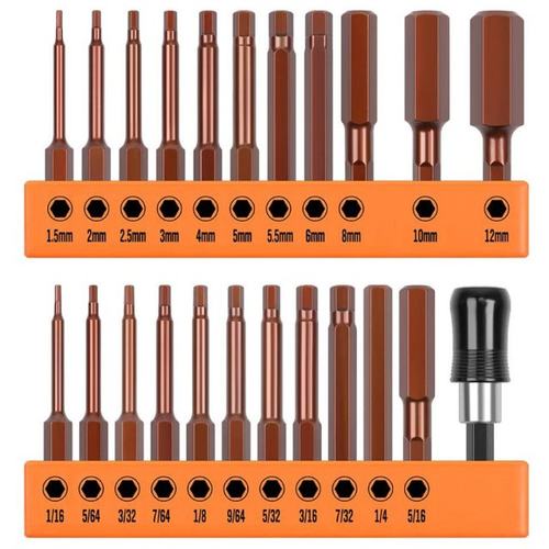 23Pcs Wrench Drill Bit Hex Head Allen Wrench Drill Bit Set M