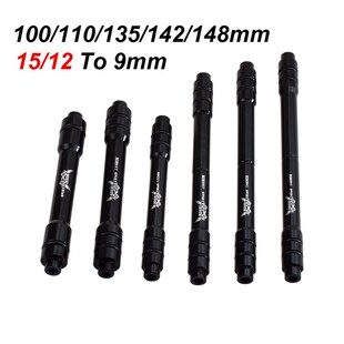 AL 7075 12 15mm to 9mm QR Adapter MTB Bike Thru Axle Hub Qui