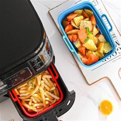 Non-stick Silicone Air Fryers Basket Foldable Air Fryer