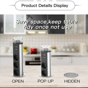 Pull Pop Up 3 Socket 2 Usb Charge Port Keuken Tafel Desktop