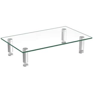 Tempered Glass Monitor Riser Desktop Stand Height Adjustable