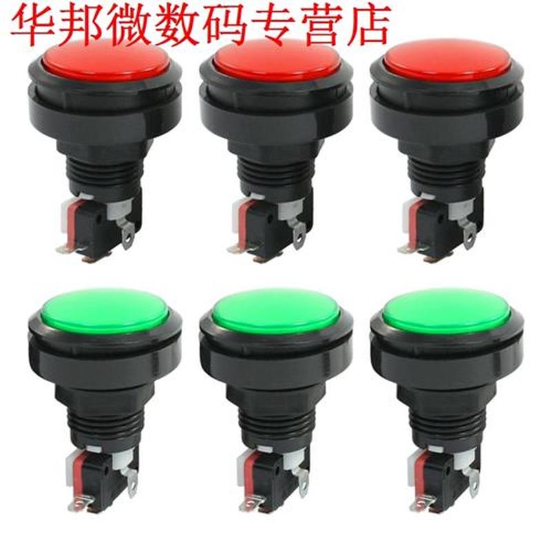 SPDT Rode Groen Hoofd Cap Momentary Arcade Knop Micro Schake
