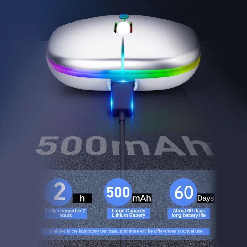 RGB Wirelesss Mouse Rechargeable USB Bluetooth Computer Mous