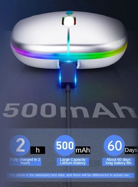 RGB Wirelesss Mouse Rechargeable USB Bluetooth Computer Mous