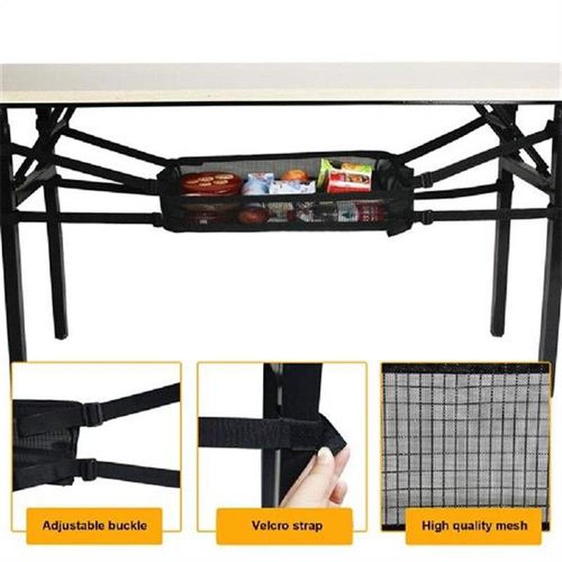 Folding Table Hanger Basket Hanging Storage Mesh Net