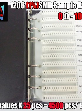 1206 SMD Resistor Sample Book 1% Tolerance 170valuesx25pcs=4