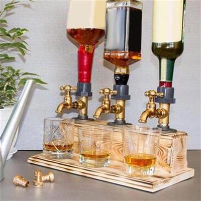 Fathers Day Wooden Faucet Drinker Liquor Alcohol Whiskey