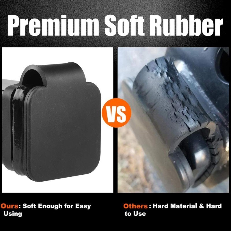 1Pc 2 Inch Auto Trailer Hitch Cover Plug Caps Rubber For Toy