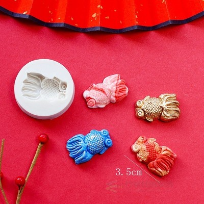 Baking mould goldfish silica gel mould Chinese style with fi