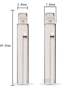 10pcs #129 #130 Metal Blank Uncut Flip KD Key Blade For Hyun