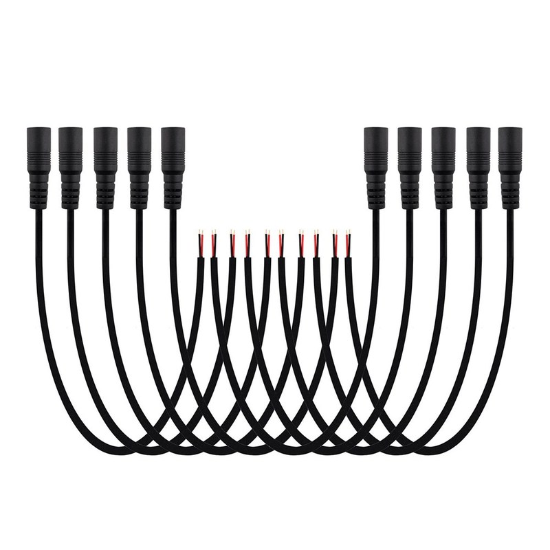 5/10pcs 5.5x2.1mm Power Plug DC Male&Female Cable Wire C