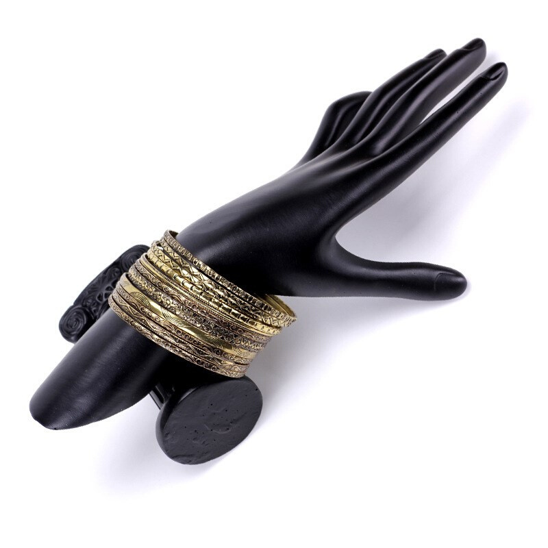 VIntAGe PAttern 11PcSSet IndIAn BAnGleS Wo AntIque Gold BA