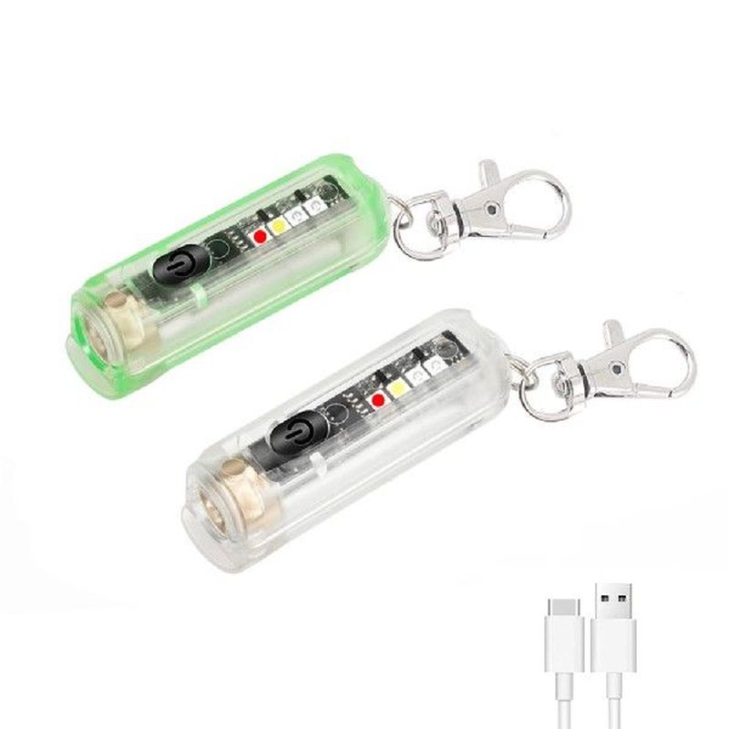 MINI Keychain Flashlight Rechargeable Lamp Super Bright