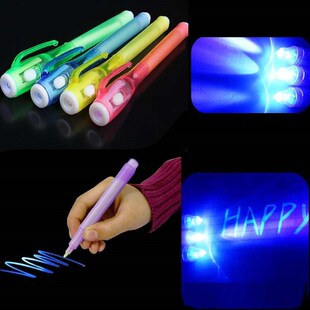 Invisible Ink Pen Creative UV Light Funny Marker Pen For Ki