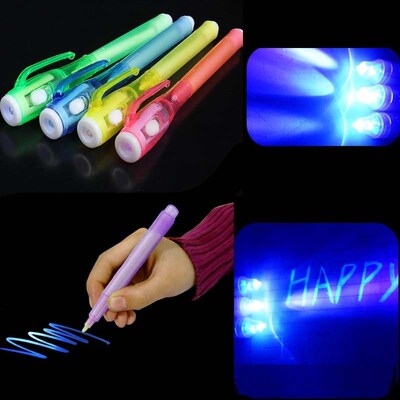 Invisible Ink Pen Creative UV Light Funny Marker Pen For Ki