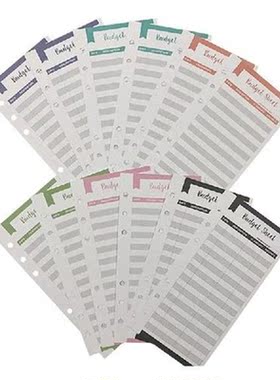 12PCS A6 Budget Sheets Expense Tracker Fit Budget Envelopes