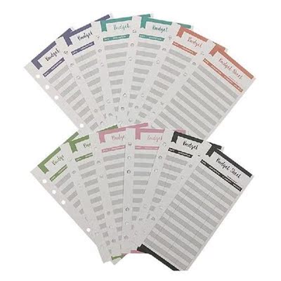 12PCS A6 Budget Sheets Expense Tracker Fit Budget Envelopes