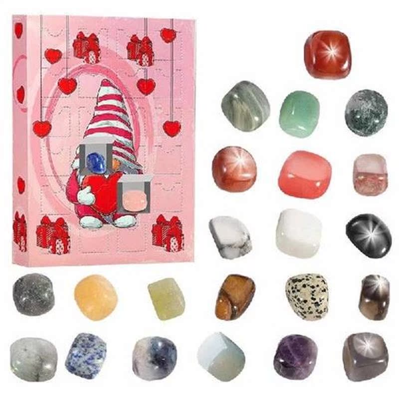 Christmas Gemstone Countdown Calendar Ore Toy With Minerals