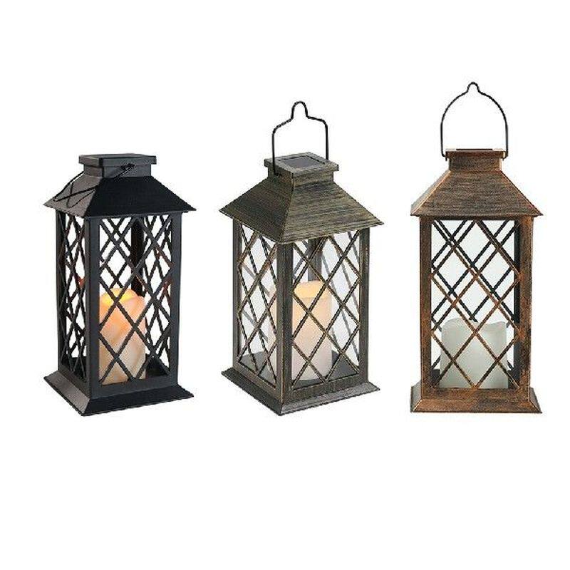 Solar Powered Lamps Retro Lantern Candle Twinkle Light