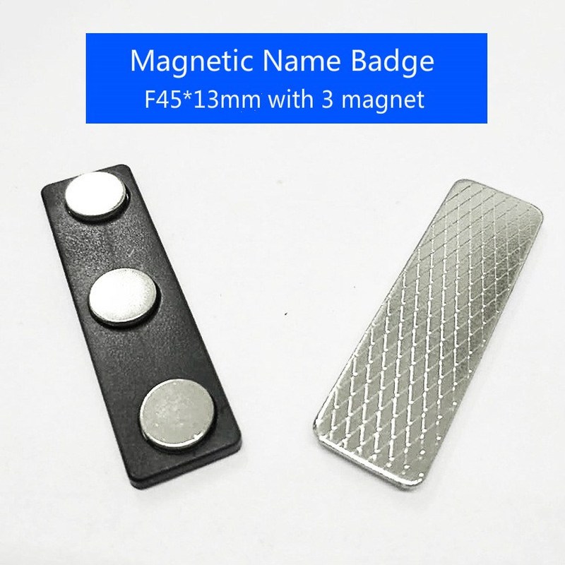 Name Badge Magnets - Magnetic Name Tag Holders with 3 Premiu