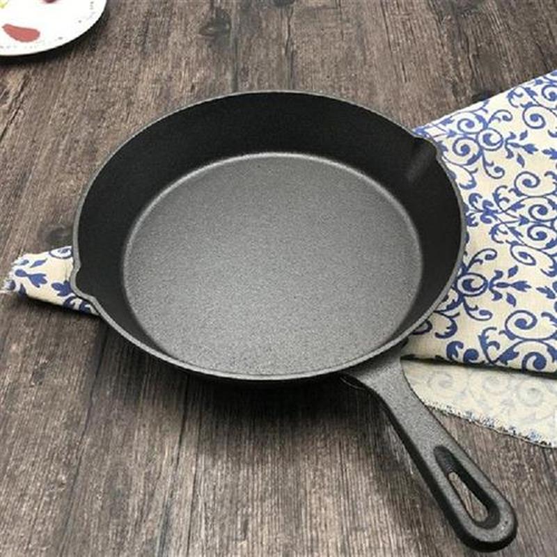 Cast Iron Frying Pan Non-stick Uncoated Saucepan Egg