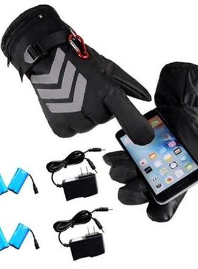 1pair Winter Heating Gloves Night Reflective Back