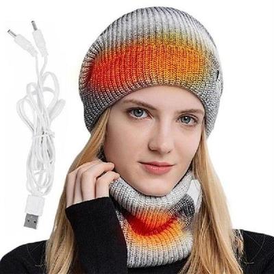 Winter Beanie Hat Scarf Set Warm Knit Hats Skull Cap Neck