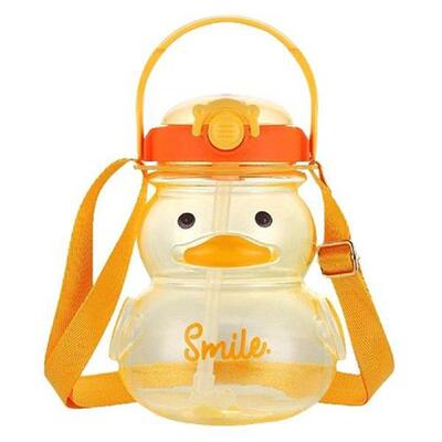 Water Bottle With Straw Cute Reusable Sippy Cup Leakproof