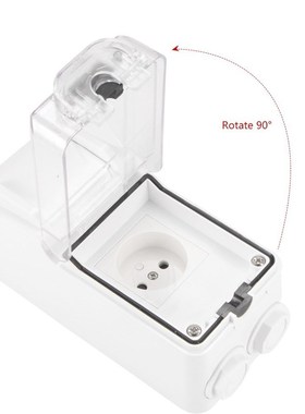 Coswall IP66 Weatherproof Waterproof Outdoor BOX Wall Socket