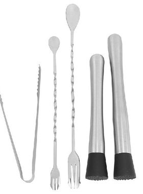 Cocktail Muddler,5 Pcs Stainless Steel Cocktail Accessory