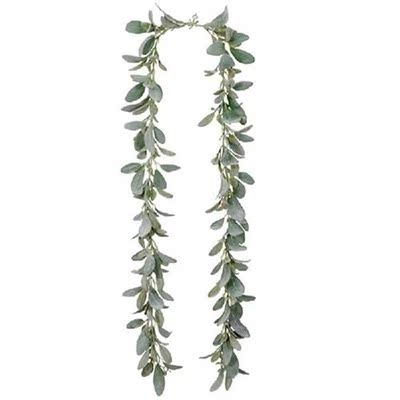 3Pcs 6.7 Ft Lambs Ear Garland Artificial - Succulent