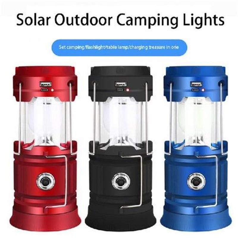 Solar LED Camping Lamp USB Charging Camping Tent Light
