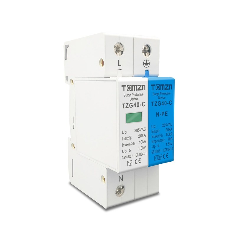 AC SPD Din rail 1P NPE 3P NPE 50KA T1 T2 385V 255V  House ho