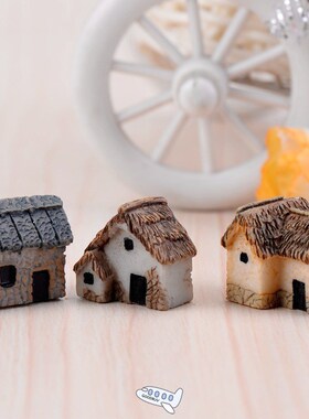 2/4 Pcs House Miniature Figurine Fairy Garden Accessory Home