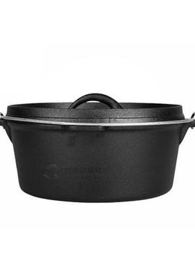 30cm Cast Iron Camping Pot Outdoor Picnic Pot Stew Pot Dutch