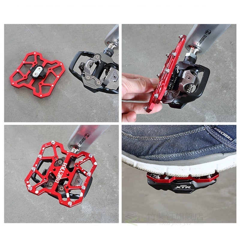 Universal Clipless to Platform Adapters Cleats Pedal for SPD