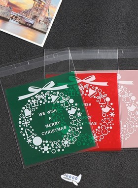 100pcs/lot Christmas Candy&Cookies Bag Cellophane Packin