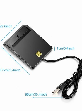 Rocketek USB 2.0 Smart Card Reader cac,ID,Bank card,sim car