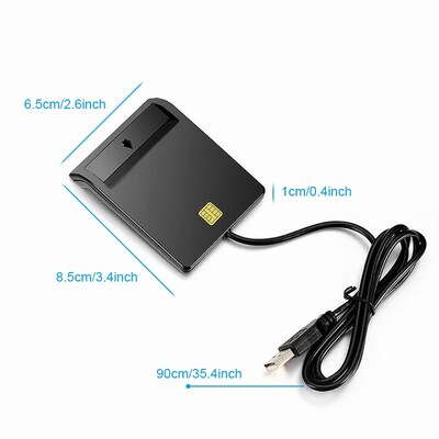 Rocketek USB 2.0 Smart Card Reader cac,ID,Bank card,sim car