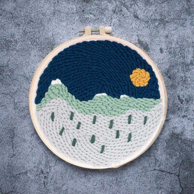 DIY Landscape Easy Punch Needle Embroidery Kit Punch Needle