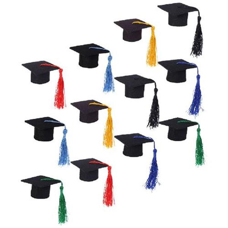 12 pcs Mini Cute Graduation Cap Party Graduation Hat for