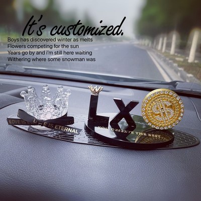 Custom initials car table man reduced pressure rotating