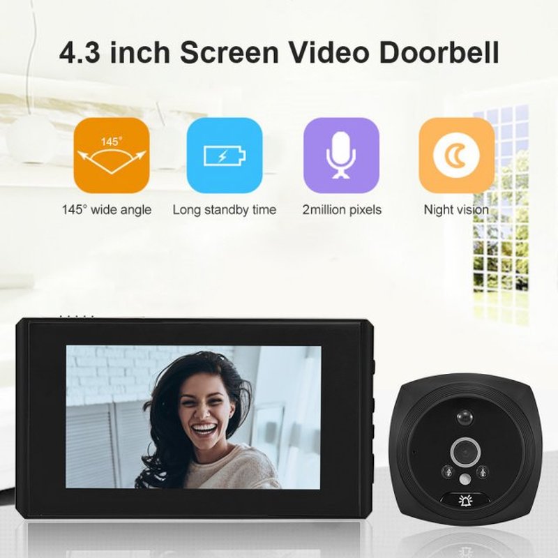 N7-B 4.3 inch Smart Visual Intercom Doorbell Night Vision Ph