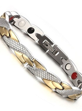 Stainless Steel Ladies Magnetic Bracelet Twist Health Streng