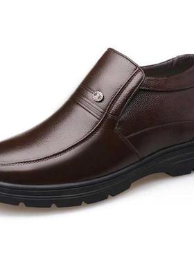 Genuine Leather Shoes Men Winter Boots Warm Cotton Shoes for
